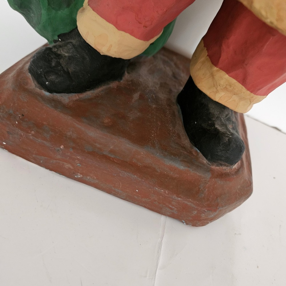 Vintage Caldor papier-mâché Santa Claus Figurine Folk Art Style Father Christmas - Picture 6 of 16